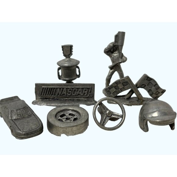 Pewter Monopoly Game Pieces Dice Houses Motels Collector Edition - Picture 2 of 6